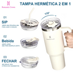 Copo térmico portátil ROMANTIC CROWN em aço inoxidável, 1200ml/1,2L