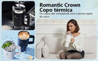 Copo térmico portátil ROMANTIC CROWN em aço inoxidável, 1200ml/1,2L