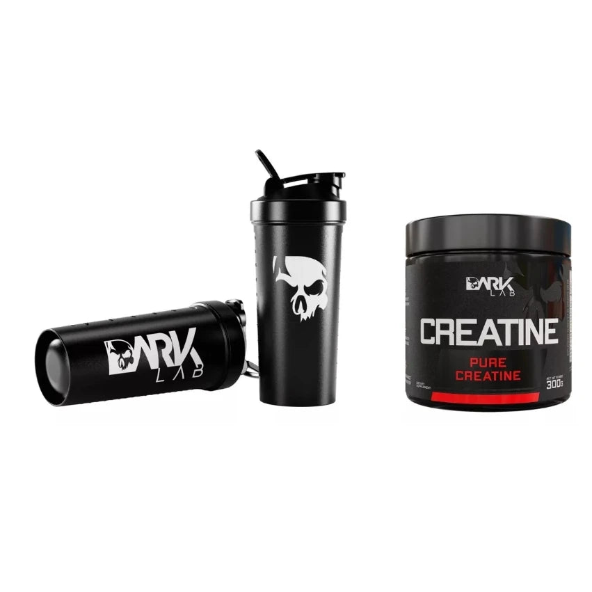 Kit de Creatina Monohidratada 100% Pura 300g ou 150g + Fuse - Dark Lab Cocktail
