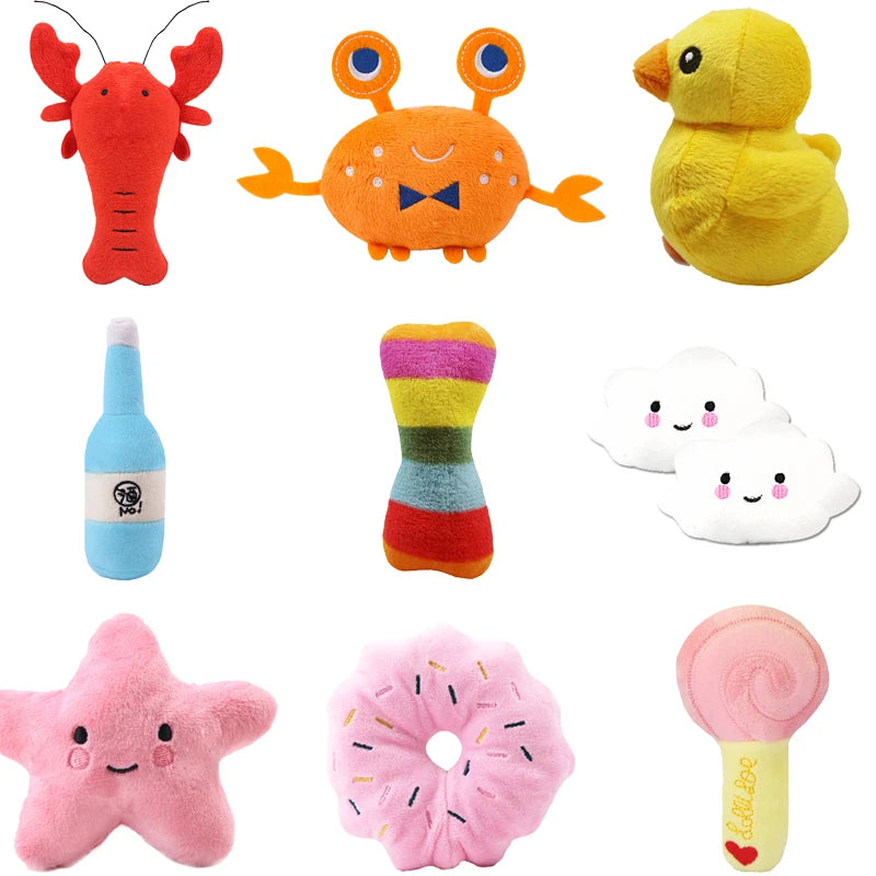 Brinquedo fofo para cachorro e gato que faz barulho ao ser mastigado