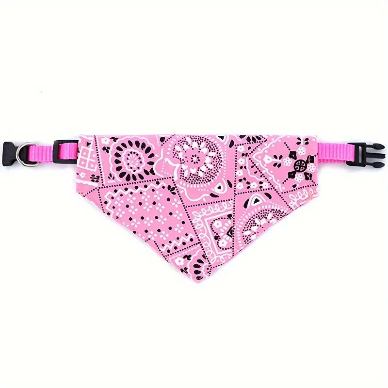 Lenço/bandana ajustável para cães e gatos de pequeno porte, ideal para coletar saliva, com bandagem triangular.