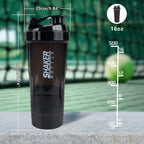 Garrafa Shaker de 3 Camadas para Proteína