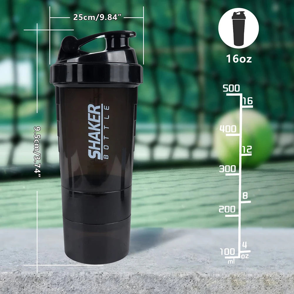 Garrafa Shaker de 3 Camadas para Proteína