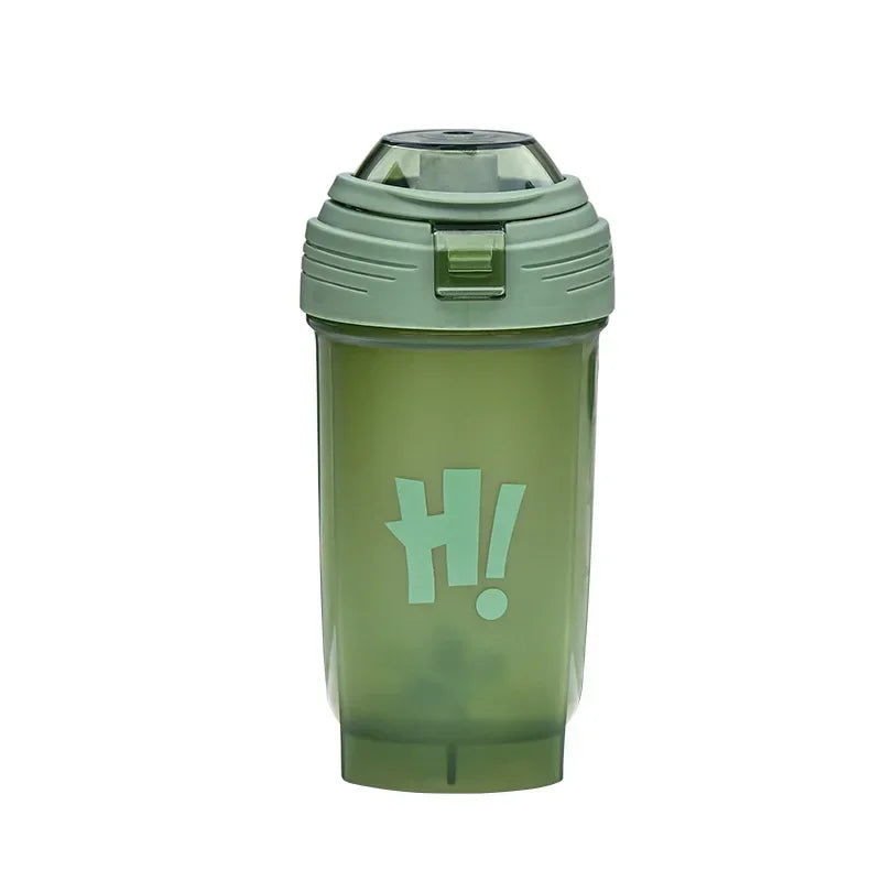 Garrafa de shaker portátil de 500ml para proteína em pó