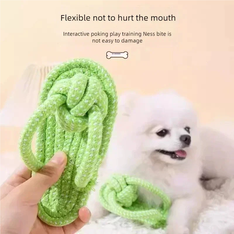 Brinquedo interativo de corda de algodão para cães pequenos