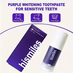 Creme dental clareador roxo, limpeza profunda
