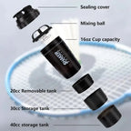 Garrafa Shaker de 3 Camadas para Proteína