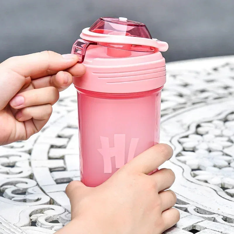 Garrafa de shaker portátil de 500ml para proteína em pó