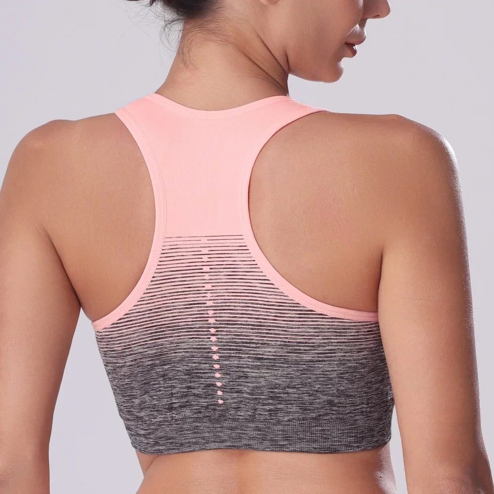 Sutiã esportivo feminino com degradê