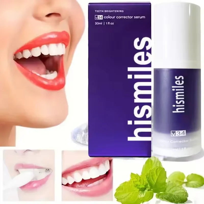 Creme dental clareador roxo, limpeza profunda