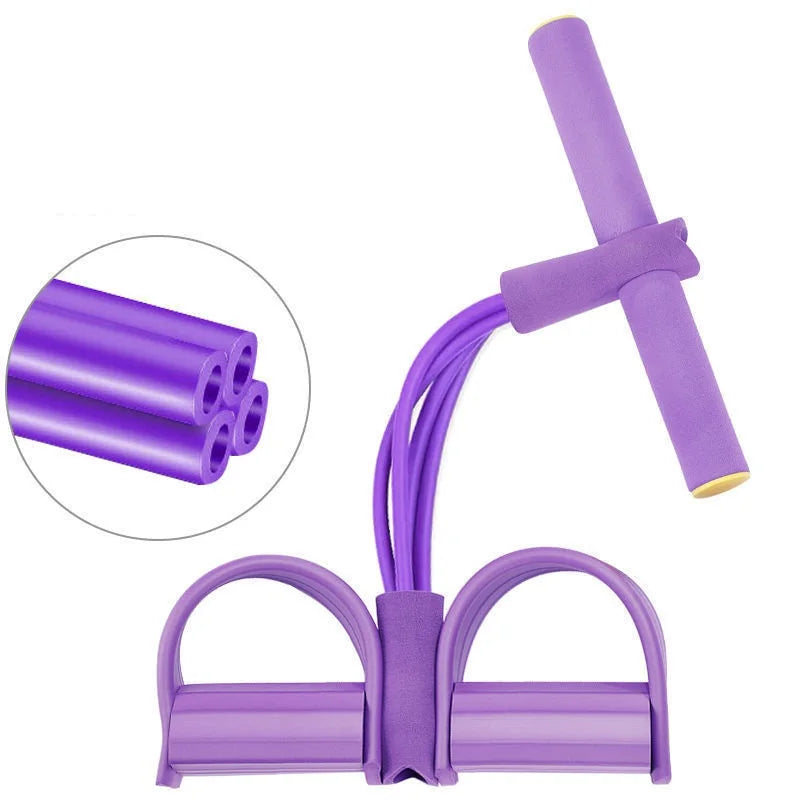 Tensor de pedal multifuncional de quatro tubos, equipamento de ginástica doméstico
