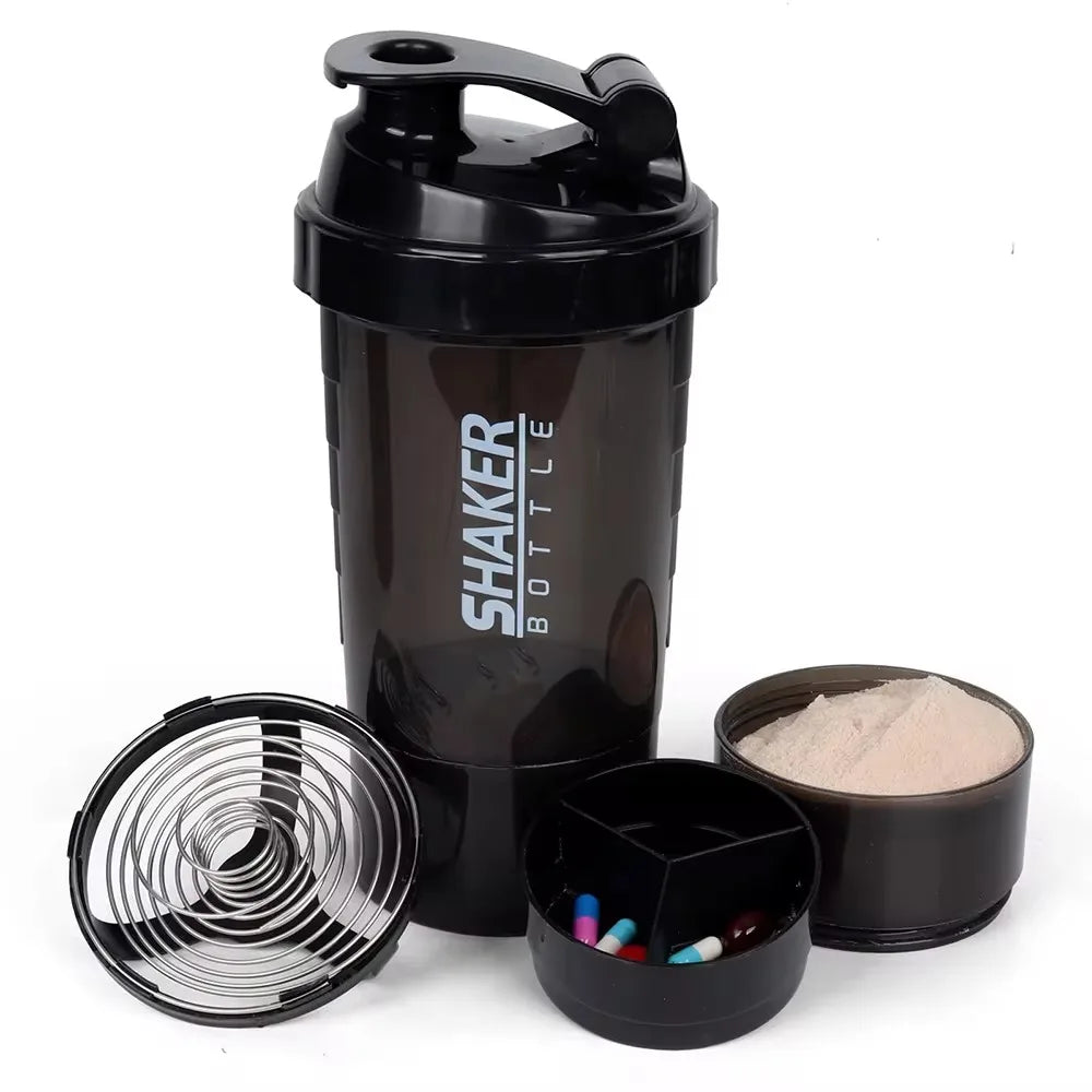 Garrafa Shaker de 3 Camadas para Proteína