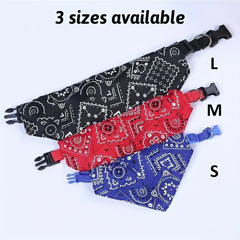 Lenço/bandana ajustável para cães e gatos de pequeno porte, ideal para coletar saliva, com bandagem triangular.