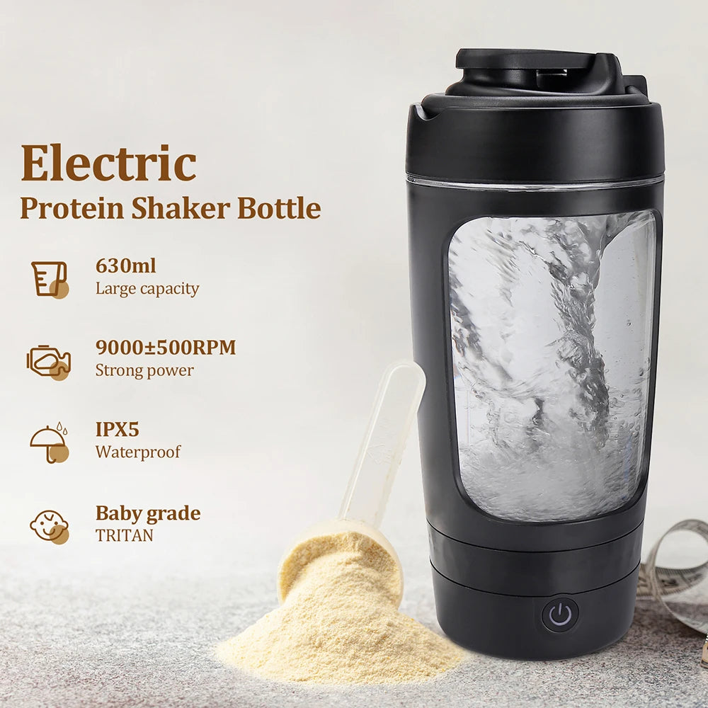 Garrafa Shaker Elétrica Portátil de 650ml para Whey Protein