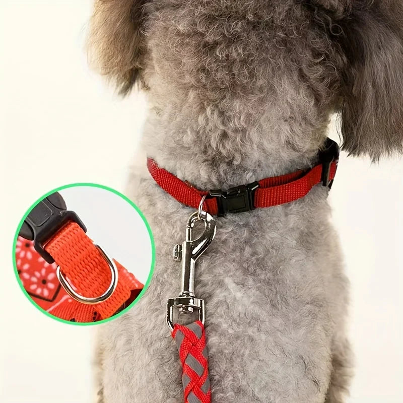Lenço/bandana ajustável para cães e gatos de pequeno porte, ideal para coletar saliva, com bandagem triangular.