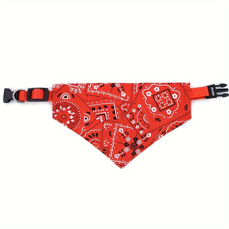 Lenço/bandana ajustável para cães e gatos de pequeno porte, ideal para coletar saliva, com bandagem triangular.