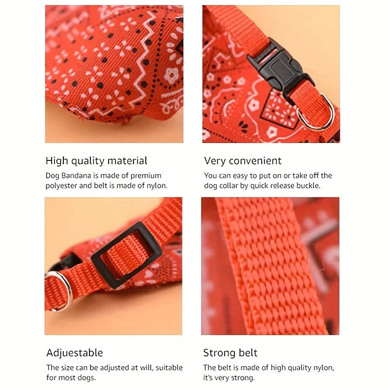 Lenço/bandana ajustável para cães e gatos de pequeno porte, ideal para coletar saliva, com bandagem triangular.