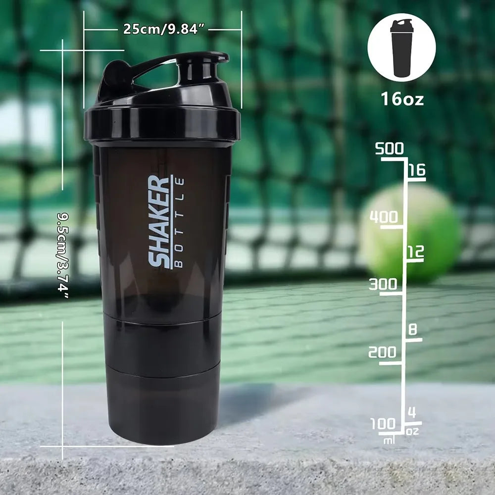 Garrafa Shaker de 3 Camadas para Proteína