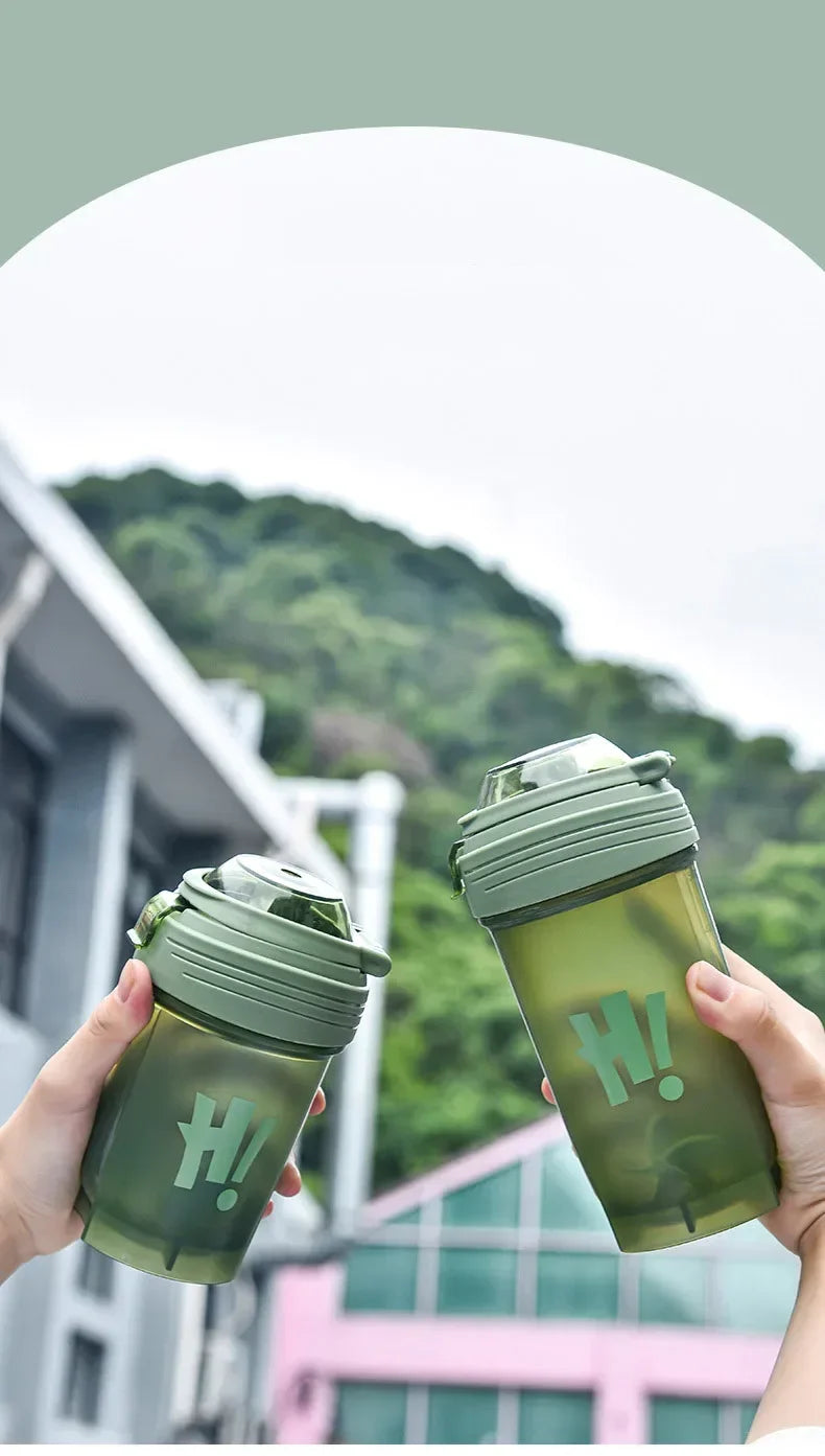 Garrafa de shaker portátil de 500ml para proteína em pó