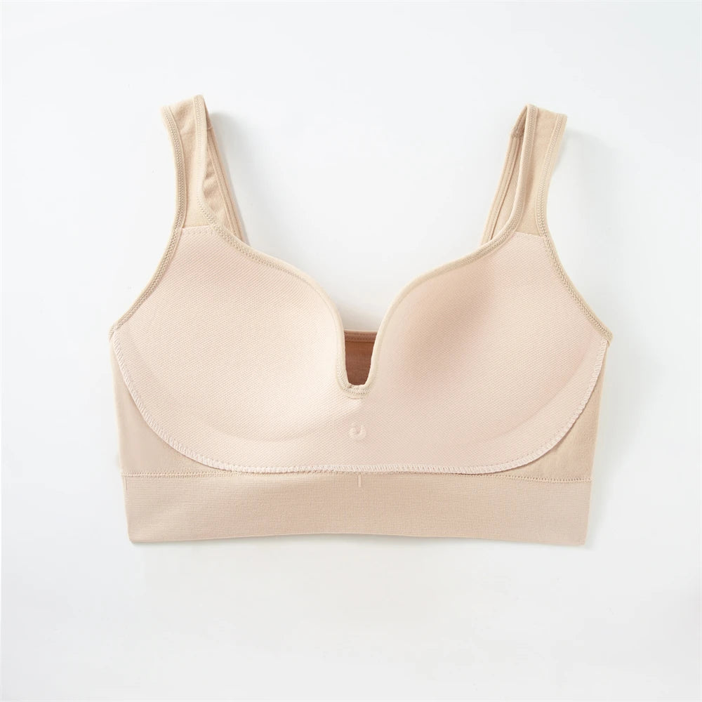 Sutiã esportivo feminino sem costura com suporte médio
