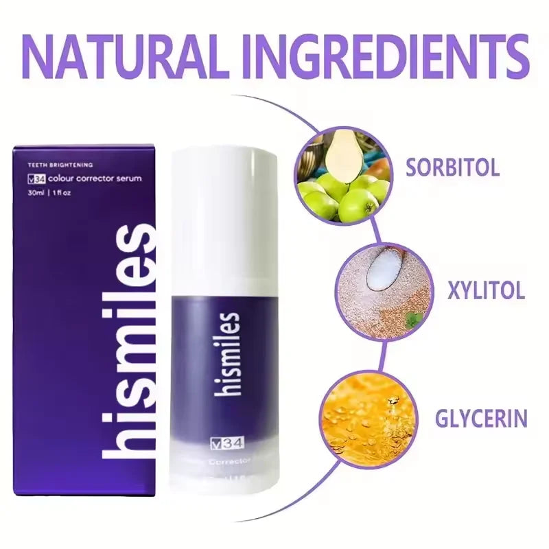 Creme dental clareador roxo, limpeza profunda