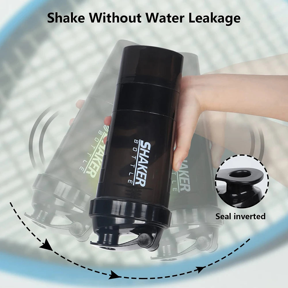 Garrafa Shaker de 3 Camadas para Proteína