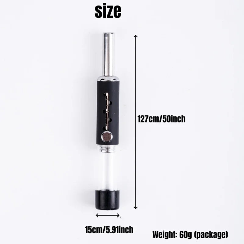 Cachimbo de metal para fumar ervas secas, com 5 níveis de ajuste