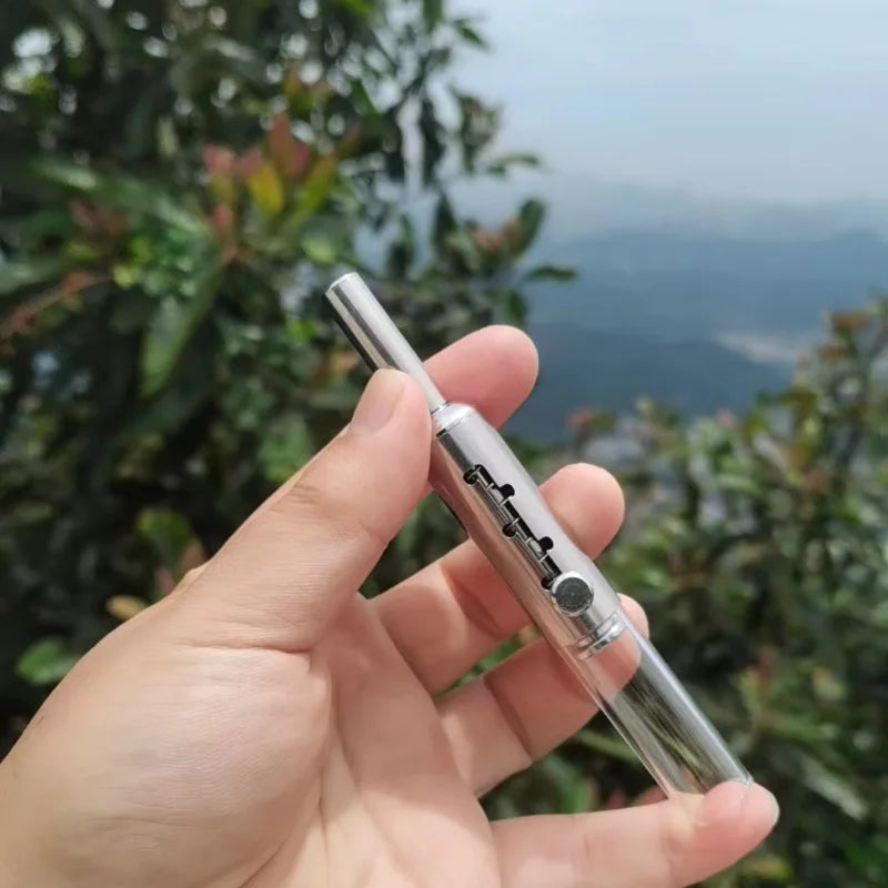 Cachimbo de metal para fumar ervas secas, com 5 níveis de ajuste