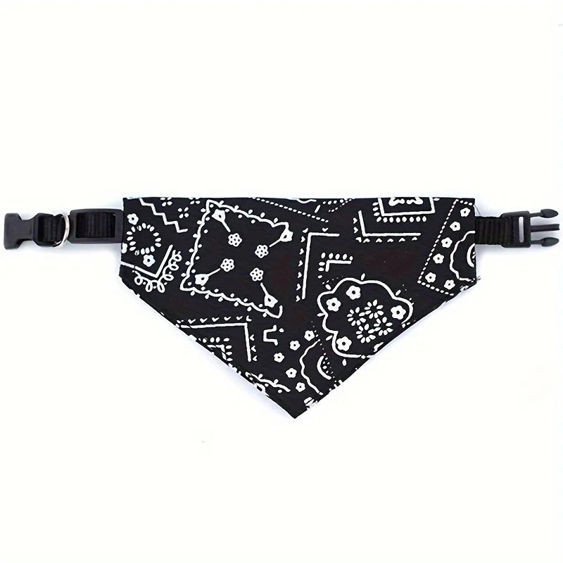 Lenço/bandana ajustável para cães e gatos de pequeno porte, ideal para coletar saliva, com bandagem triangular.