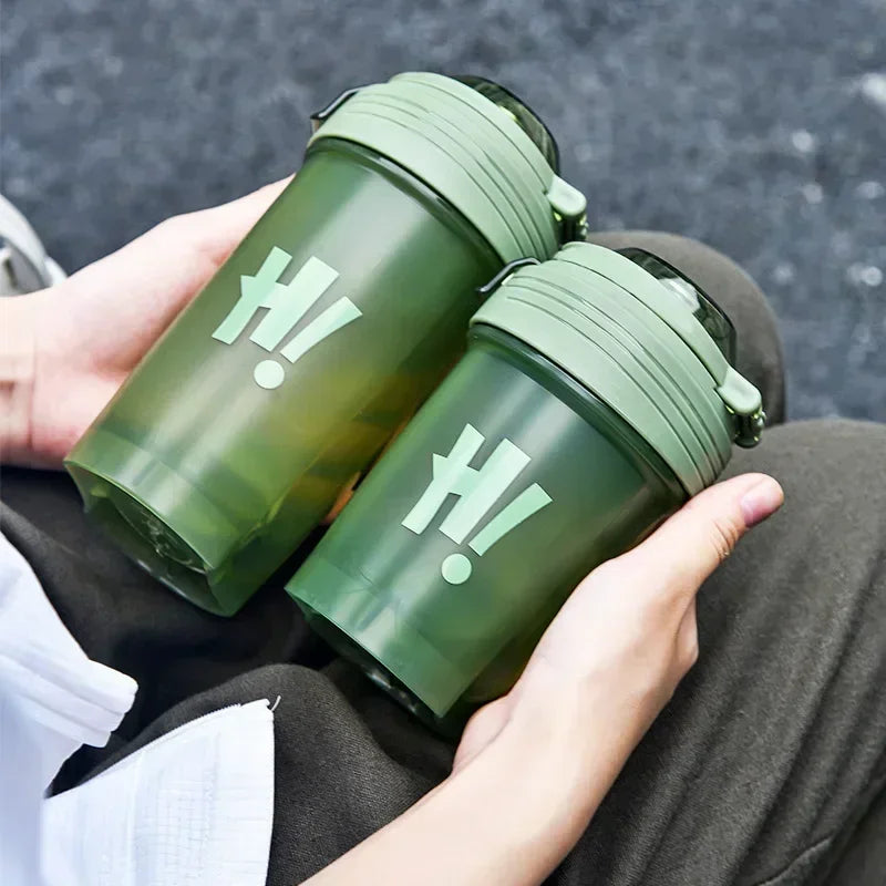 Garrafa de shaker portátil de 500ml para proteína em pó