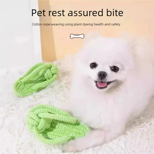 Brinquedo interativo de corda de algodão para cães pequenos