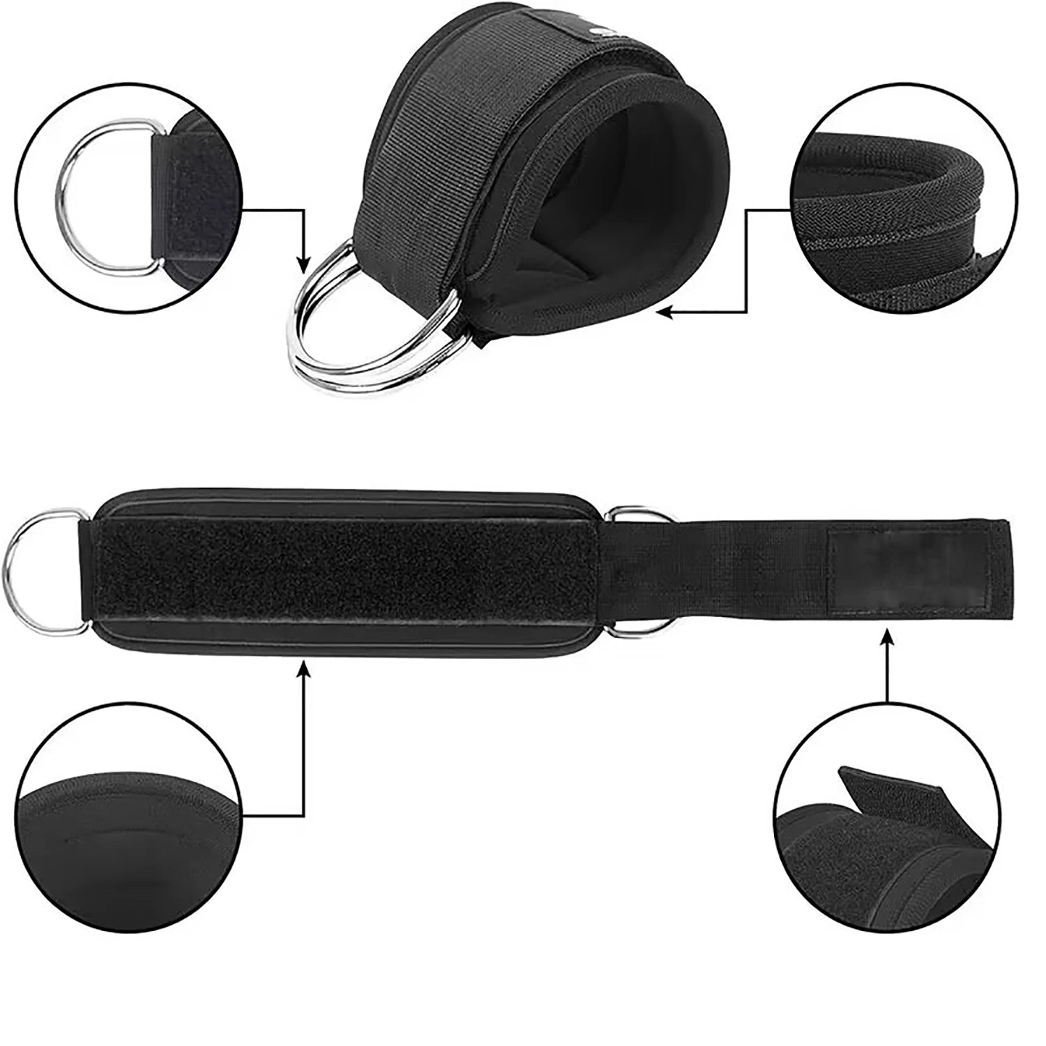 Conjunto de faixas elásticas de resistência para tornozelo