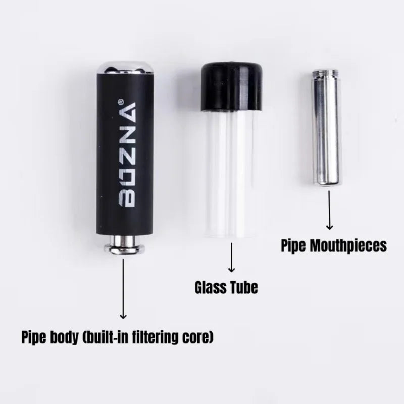 Cachimbo de metal para fumar ervas secas, com 5 níveis de ajuste