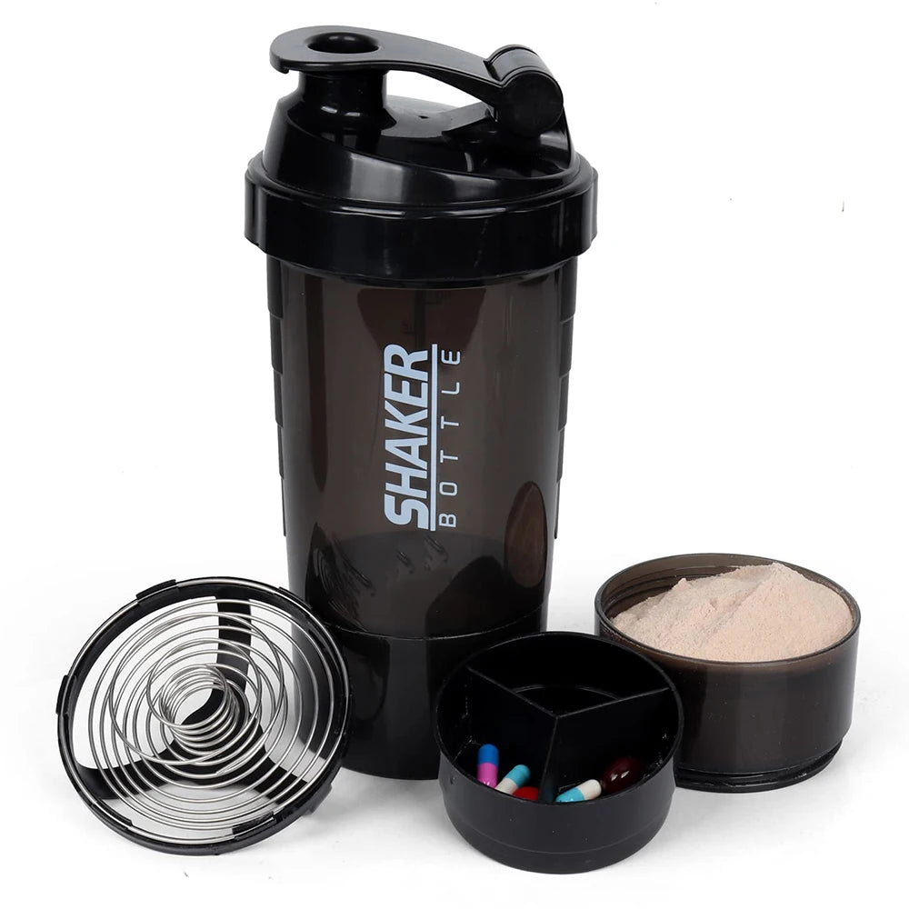 Garrafa Shaker de 3 Camadas para Proteína