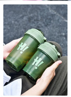 Garrafa de shaker portátil de 500ml para proteína em pó