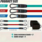 Conjunto de faixas elásticas de resistência para tornozelo
