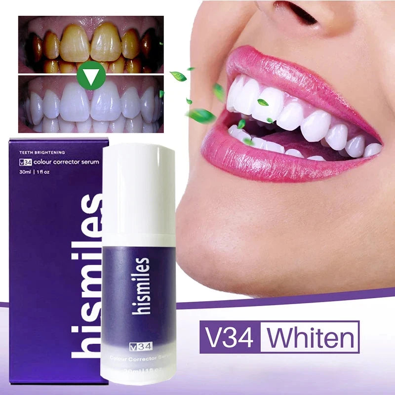 Creme dental clareador roxo, limpeza profunda