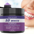 Pó dental roxo - Sem sulfatos, limpeza profunda e polimento, clareia os dentes